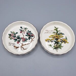 VTG 80s Villeroy & Boch Botanica 4.75" Tart Pans Set 2 Vilbofour Luxembourg